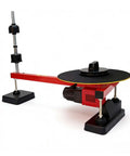 Red Electric Stretch Film Wrapping Machine For Pallets With Dual Mode Auto And Manual 30 RPM Motor 15.7 Inch Turntable