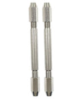 Dual End Hexagonal Pin Vise Wire Tool Boasting A Straight Up Killer Nonslip Grip And Swappable Collets For Tweaking Jewelry Watch Parts And Tiny Hardware Fixes This Badass Two Pack Runs Smooth, showing two metallic pin vises.