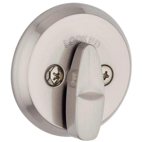 Key Control Deadbolt Lock With SmartKey Security And Microban Protection For Exterior Front Entry, Satin Nickel Finish, Single Cylinder
