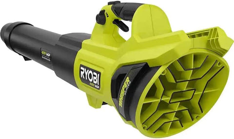 Bad Boy Cordless Leaf Blower Featuring A Smooth Brushless Motor That Runs Quiet While Cranking Out 160 MPH Winds For Tough Yard Work No Sweat Guaranteed Easy Setup Every Time Tool Only - yellow and black cordless design with 40V HP brushless motor.