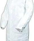 Tyvek Lab Coat With Pockets And Collar White Disposable Safety Gear For Labs And Cleanrooms Durable Coverall With Large Pockets Pack Of 30