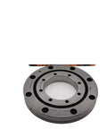Top Tier Cross Roller Slewing Bearing Ru85 Series, round metal bearing with holes, designed for CNC rotary tables and robots.