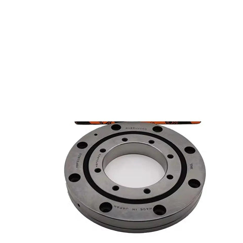 Top Tier Cross Roller Slewing Bearing Ru85 Series, round metal bearing with holes, designed for CNC rotary tables and robots.