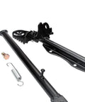 Heavy Duty Foot Peg Mount Bracket Bar For Pit Dirt Bikes 110cc 125cc 140cc Off Road Motorcycle Aluminum Footrest, black, parts shown