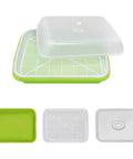 2 Pack Seed Sprouter Tray With Humidity Lid BPA Free Food Grade Soil Free Sprouting Kit for kitchen germination