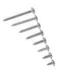 Eight 304 Stainless Steel Self Tapping Screws For Woodworking And Metal Projects, Flush Head For Tight Spaces