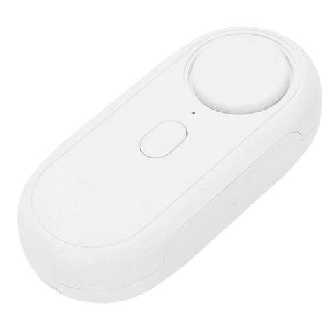 Glass Break Alarm Sensor 65-120 dB Range With Adjustable Sensitivity, white adhesive vibration detector for doors and windows