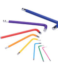 Top Tier 9 Piece Chrome Vanadium Hex Key Wrench Set with Textured Non Slip Grip For Tough Maintenance, Assembly Jobs At Home or Garage, Ball Flat Ends, Color Coded L Keys To Tackle Any Bolt. Color-coded hex key wrenches with ball ends