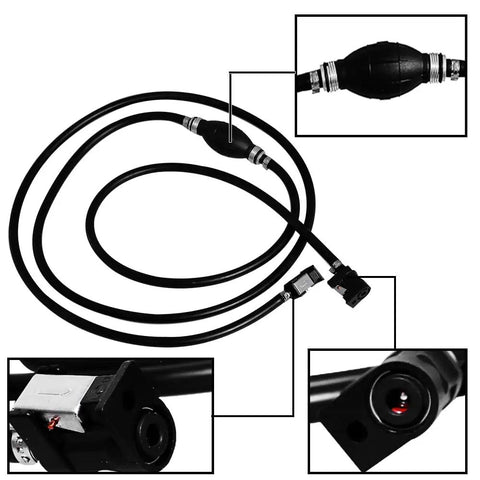 Image of Outboard Fuel Line Hose Kit With 12 Liter Tank And 3 Gallon Capacity, 5 Sixteenth Inch Line, 10 Foot Length, Primer Bulb, Connectors