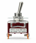 SpeedWare One-Side Momentary Metal Toggle Switch 20 Amp 12VDC 125VAC SPST Panel Mount With Spring Return Momentary On 2-Terminal Screw Terminals 1 Pack, metal toggle
