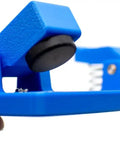 Close-up of blue plastic component of Lighting Board Soldering Station For PCB Wiring And Light Strip Assembly with spring mechanism
