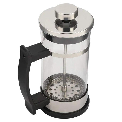 French Press Coffee Maker With Ergonomic Handle, Food Grade Stainless Steel Turkish Coffee Pot And Espresso Brewer, Pro Grade Barista Ready, Durable Rustproof Glass Body For Home Cafe Brew