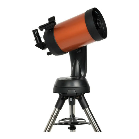 NexStar 6SE Computerized Telescope Bundle With Eyepiece And Filter Accessory Kit For 1.25 Inch Optics Perfect For Stargazing Beginners And Intermediate Observers Alike, orange telescope on tripod