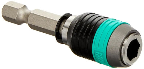 Rapidaptor Universal Bit Holder With One Quarter Inch Drive, Easy In Easy Out Quick Spin Chuck, Press In Self Locking