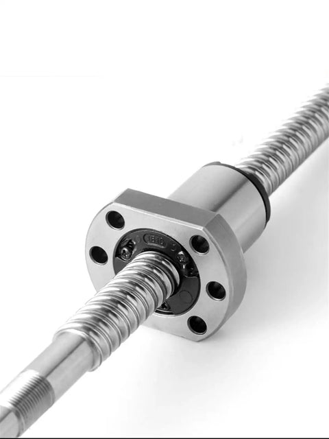 Ultra Quiet Anti Backlash Linear Guide Ball Screw With Nut Kit 100 To 1000mm SFU3205 close-up view of screw and nut