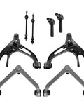 Banish Death Wobble With These Heavy Duty Front Control Arms And Ball Joints Including Sway Bar Links And Tie Rods 8 Piece Steering Suspension Kit Fits Dodge Ram 1500 Trucks, 8-piece set including upper and lower control arms.
