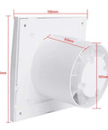 Side view of 4 Inch Wall Mount Exhaust Fan With Light For Bathroom Kitchen Garage Ultra Quiet 55 CFM Ventilation No Plug Installation