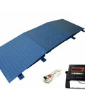 Heavy Duty Digital Pallet Scale 24X24 Inch Floor Weighing Platform With Dual Ramps and display unit for accuracy.