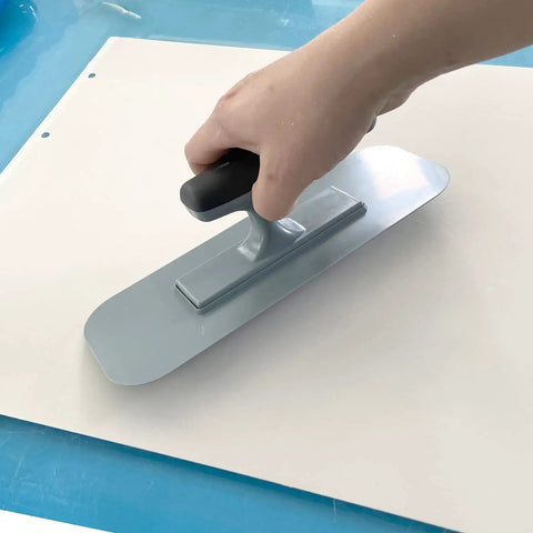 Lightweight Plastic Trowel With Black Comfort Grip Workhorse For Easy Scrape And Smooth Walls Includes 3.5 x 9.5 Inch