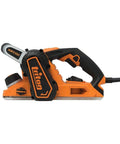 Beast 750W 2 in 1 Electric Wood Planer And Sander with orange and black design, featuring adjustable auxiliary handle.