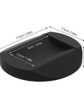 Four Pack Anti Slip Rubber Furniture Pads For Chairs And Caster Feet Round Non Skid Protectors dimensions shown in cm and inches