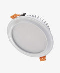 WKNHHL Recessed Lighting Housing Trim Kits White Downlight Led Embedded Ceiling Light Home Living Room Spotlight Recessed Downlight for Commercial Home Illumination,4000K N round LED downlight fixture with white trim.