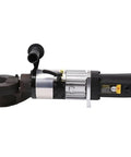 Heavy Duty Rebar Cutter Machine Portable Electric Steel Bender ZB-22 shown from the side, featuring a robust steel body and powerful motor.