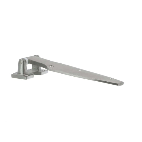 1-5-8 Inch Offset Satin Stainless Steel Heavy Duty Walk-In Cooler Door Hinge, corrosion-resistant for marine cold rooms and truck bodies.