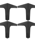 4 Piece Iron Electroplated Furniture Leg Set For Sofa, Bedside Table And Coffee Table, Heavy Duty Black Finish, Rust Resistant Steel