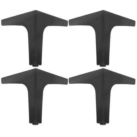 Heavy Duty Furniture Legs With Grippy Non Slip Silicone Pads, 13 Point, 1.8 Inch Thick, Black Replacement Legs for cabinets