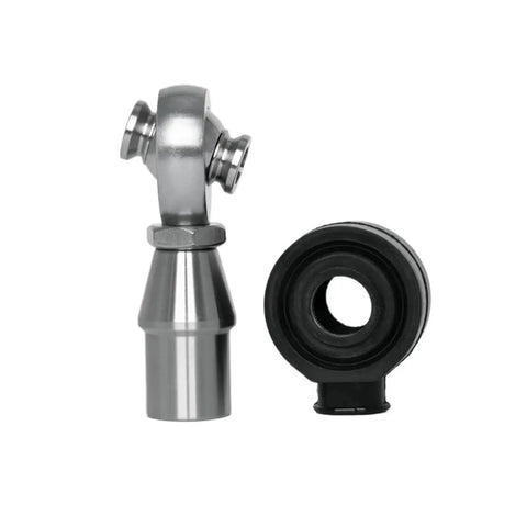Heavy Duty Rod End Bearing Kit With Spherical Joint Design For Smooth Mechanical Linkage Movements, includes steel joint and rubber cover.