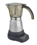6 Cup Electric Coffee Maker with Clear View Carafe, Cool Touch Handle, Detachable Base, Aluminum Boiler, Indicator Light