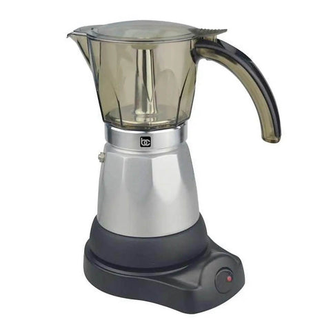 6 Cup Electric Coffee Maker with Clear View Carafe, Cool Touch Handle, Detachable Base, Aluminum Boiler, Indicator Light