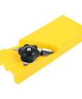 Heavy Duty Abs Edge Trimming Jig For Woodworking Shop Real Deal Hand Planer And Chamfer Attachment, yellow ABS trimmer with blade.