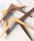 Heavy Duty L Corner Braces With Authentic Wood Grain Finish, showing angled supports in various wood finishes.