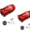Upgrade Your Water Drop Reel With This Super Lightweight Abs Fishing Handle Grip Knob For Smooth Casting And Effortless Retrieval That Fits Most Carbon Fiber Rocker Handles Perfectly Made For Serious Anglers Who Want A Pro Feel Without The Bulk., red ABS fishing handle grip knob with hardware