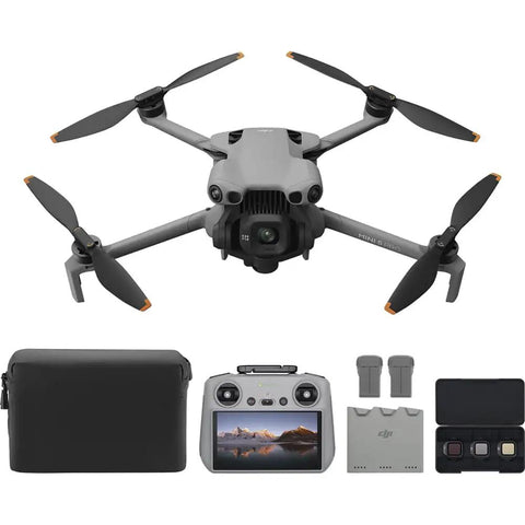 Mini 5 Pro Fly More Drone Bundle With RC 2 Remote, 3 Batteries, Deco Gear Hub Bundle, palm-sized foldable design display.