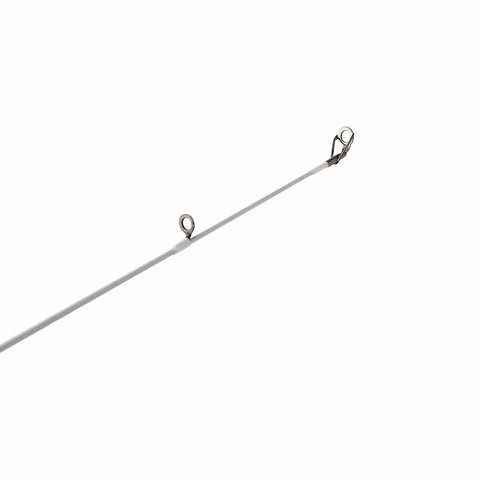 Close-up of the 6-foot graphite rod tip of Prime Spincast Reel and Rod Combo 6 Foot 1 Piece Rod with 24 Ton Graphite Blank Medium Power