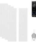 Five Pack Double Sided Mounting Tape for Video Doorbell E340 C31 No Drill Doorbell Mount Adhesive Tape next to doorbell