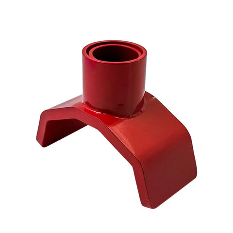 Red Beefy Bottle Jack Adapter Lifting Saddle For 2 To 4 Inch Axle Tubes, Heavy Duty Steel Axle Stand With Stable Support