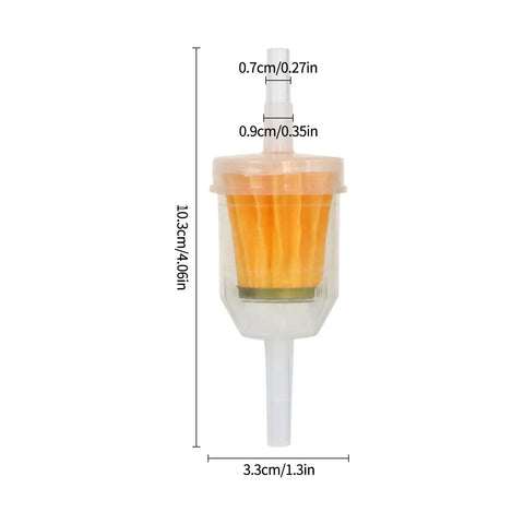 High Flow Inline Fuel Filter for Lawn Mowers and Small Engines with wide compatibility of 5/16 and 1/4 inch fuel lines