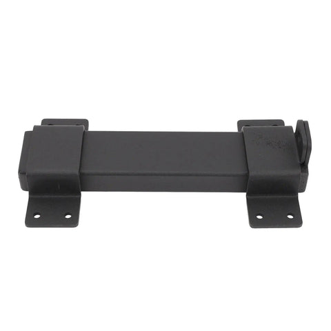 Badass Heavy Duty Carbon Steel Slide Gate Latch Lock With Reinforced Padlock Hole For Fence Shed Barn Yard Security Bolt Rust Proof Outdoor Hardware Upgrade, top view of latch.