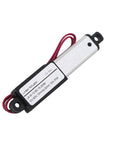 Solid 12V Electric Linear Actuator With Telescopic Aluminum Body And Built In Limit Switches For Auto Stopping Smooth Stroke On Compact Doors And Light Duty Gear That Works Like A Charm Right Out The Box Today showing aluminum build with red wiring.