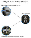 Ways to measure for Wireless Electric Dropper Post Kit 31.6mm Diameter 150mm Travel IP67 Dustproof And Waterproof Out Of The Box.