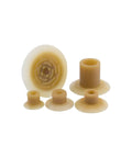 Durable Silicone Vacuum Suction Cups Kit With Five Piece Set Ranging From 15mm To 40mm Diameter showing five sizes in beige for pneumatic manipulators.