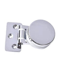 Frameless Glass Shower Hinge With Soft Close Damper No Slams, 90/180 Degree Mortise Mount Chrome Cover, Zinc Alloy Build