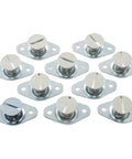 Pro-Race Quarter Turn Fastener 5/16 In Shank Zinc Plated Quick Release Latch set of 10 with slotted drive and heavy-duty build.