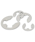 All Purpose E Clip And Circlip Washer Kit For Shafts 304 Stainless Steel External C Clips 1.2-15 Mm Range 200 Pieces Close-Up View
