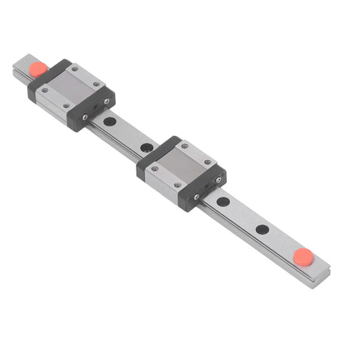 Miniature Linear Guide Rail Kit With 2 Slide Blocks For 3D Printers And CNC Machines, Stainless Steel Rail, 100mm Length
