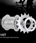 Beefy Steel Freewheel For Fixed Gear Bikes With Lockring, 15T Cog, Heavy Duty Construction for Single Speed Sprocket